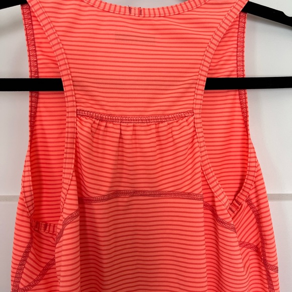 Bright orange striped athletic tank from Kirklands women size medium - Picture 5 of 6
